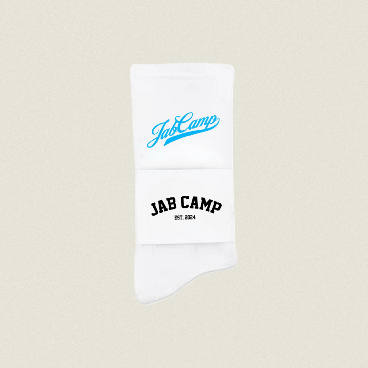 JABCAMP White Cursive Socks